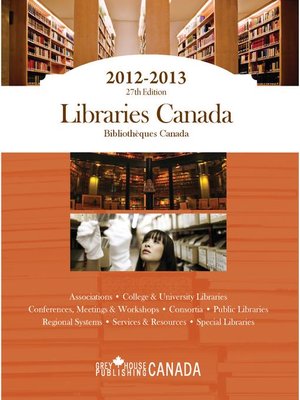 cover image of Libraries Canada 2012/13